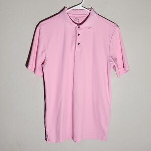 Arnie Shirt Mens Polo Size M Pink shirt has snag Flaw